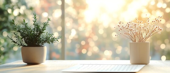 Realistic desk calendar positioned on a clean table, blurred bokeh background, conveying a sense of professionalism and scheduling