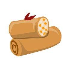 Risol indonesian cuisine illustration
