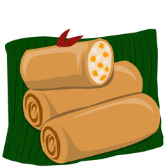 Risol indonesian cuisine illustration
