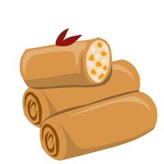 Risol indonesian cuisine illustration
