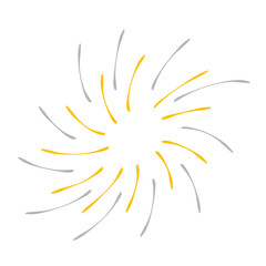 Fireworks illustration with gold and grey colour
