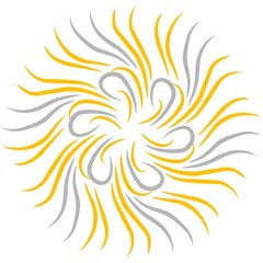 Fireworks illustration with gold and grey colour
