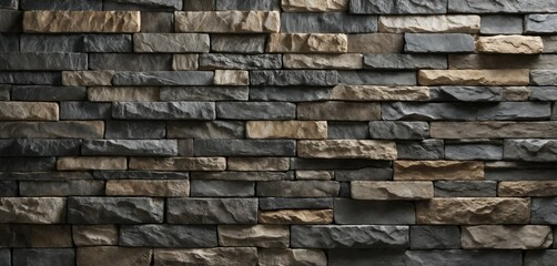 Rugged gray stone wall
