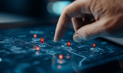 Naklejka premium Exploring digital navigation the future of mapping and location technology