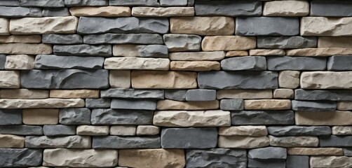 Weathered Irregular Gray Stone Wall