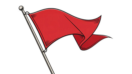 Red flag icon vector illustration for map marker sign