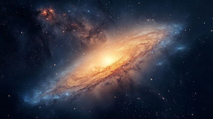 Obraz premium Illustrative photo of two colliding galaxies