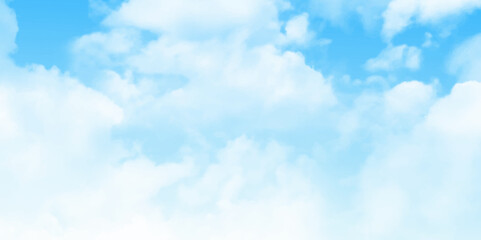 Sunlit clouds providing a bright airy background