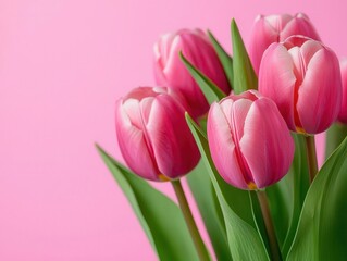 Fototapeta premium Macro of tulip center, soft background, intense color contrast, natural lighting, floral life in vivid detail