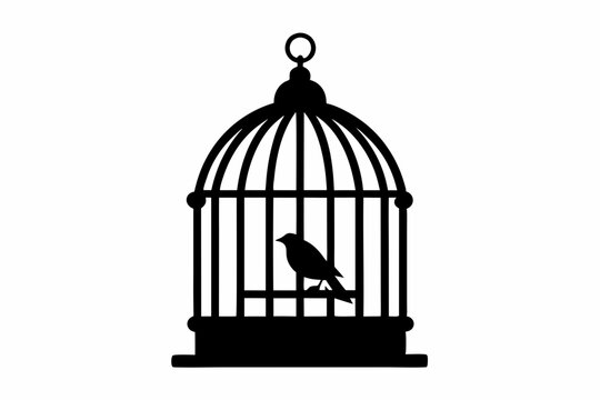 recommend clip art: 
                    Bird cage silhouette vector, vintage birdcages with bird, bird cage icon
                    