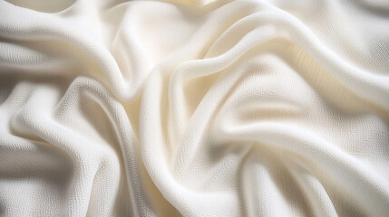 Obraz premium White Fabric Texture Smooth Draped Material Soft Crease Background