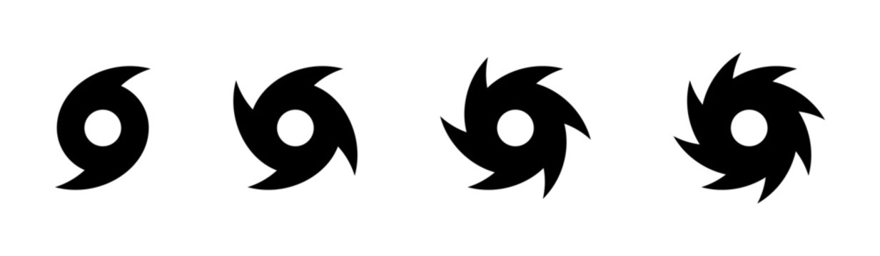 Hurricane icon set