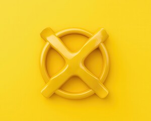 Hospital quarantine symbol, high alert, 3D illustration