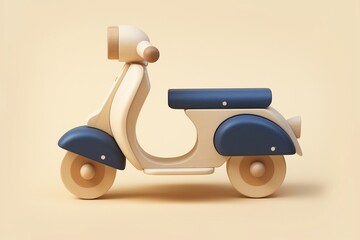 motorcycle wooden toy