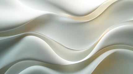 Obraz premium Smooth Waves on a Soft White Background