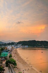 Fototapeta premium Sunset Over East Bay of Cheung Chau Hong Kong