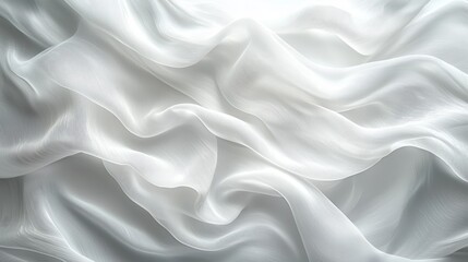 Fototapeta premium Translucent White Wave Pattern on Pure Background