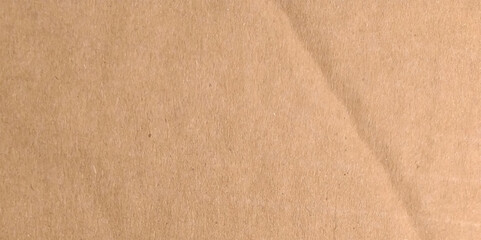 Horizontal beige textured blank brown paper background. Vector brown cardboard design.