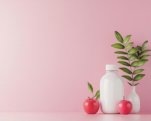 Nutrition and exercise, balancing wellness for chronic conditions, 3D illustration