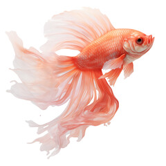 Fototapeta premium peach colour siamese fighting fish