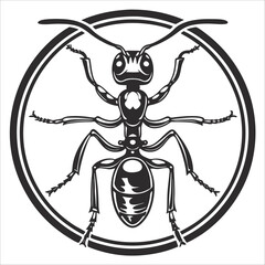 Ant sihouette vector desing es