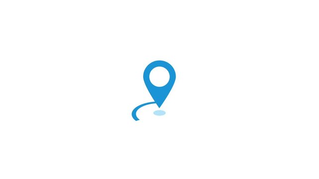 Location Map Icon animation on white background.