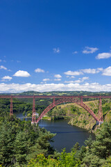 Fototapeta premium Garabit bridge (Viaduc de Garabit), Cantal, Auvergne-Rhone-Alpes, France