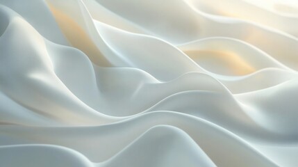 Obraz premium Elegant White Waves on a Smooth Background