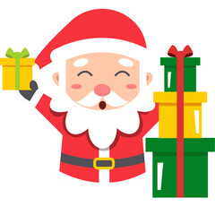 Cute santa claus cartoon vector illustration