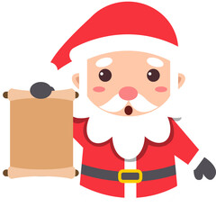 Cute santa claus cartoon vector illustration