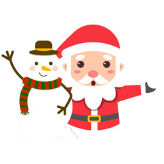 Cute santa claus cartoon vector illustration