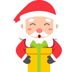 Cute santa claus cartoon vector illustration