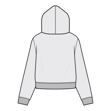 gray hoodie back view fashion design clip art preview