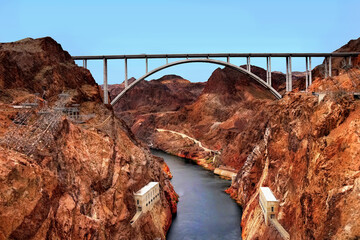 Hoover dam bridge Colorado river