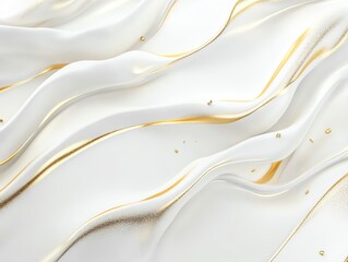 Obraz premium Abstract white and gold wave pattern