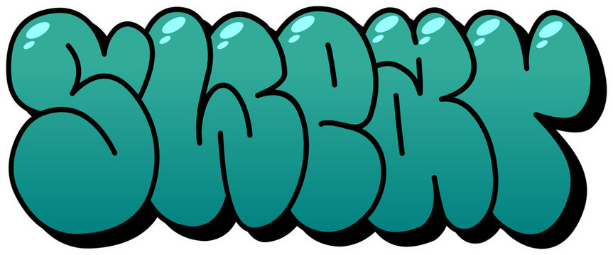 GRAFFITI DIGITAL VECTOR BOMBING THROW UP STOCK