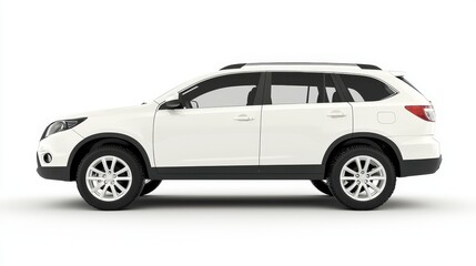 Fototapeta premium An image of a family car, a luxury SUV isolated on a white and transparent background.