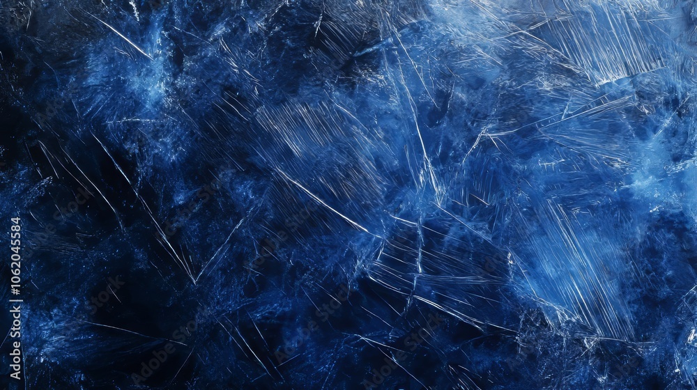 Aufkleber overlay of scratched and eroding film surface with dust dirt grain noise texture. blue faded glass w
