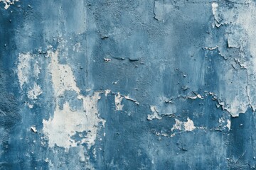 Obraz premium Aged navy-hued wall surface, endless azure textured background. Distressed concrete wall canvas in shades of blue. Abstract textures for weathered wall finishes