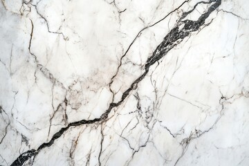 Naklejka premium Panoramic perspective of white stone with gray striations - stylish texture ideal for background applications