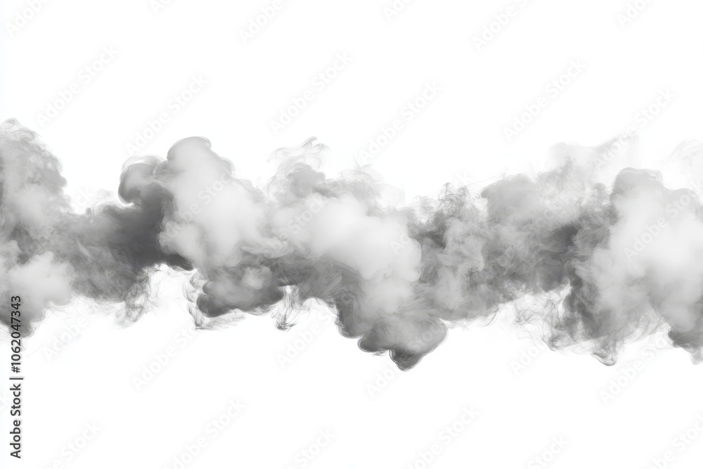 Aufkleber Modern fog with smoke clouds and atmospheric mist. Dust and soil powder environment, abstract cloud texture.