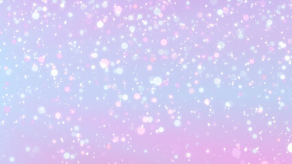 bokeh lights and shiny glitter  stars falling on unicorn pink and blue background,pastel soft colors wallpaper