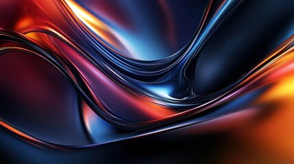 Obraz premium Elegant dark abstract background with smooth lines and subtle light effects, design material, perfect for a minimalist high resolution wallpaper