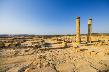 Los Banales, Roman archaeological site near Uncastillo, Province of Zaragoza, Spain