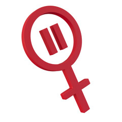 Fototapeta premium menopause icon icon, 3d render, three-dimensional pink illustration without background