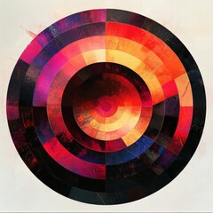 Abstract overlapping dotted circles red tones wallpaper background