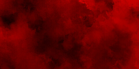 Red smoke in dark background background with red stains, Toned fiery red sky with stains, red painted paper texture with grunge effect, Red powder explosion on black background.
