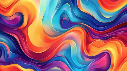 Fototapeta premium Vibrant Modern Digital Wallpaper Template