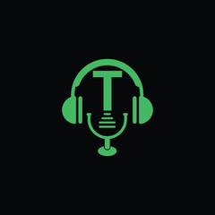 Audio Studio Logo With Letter T