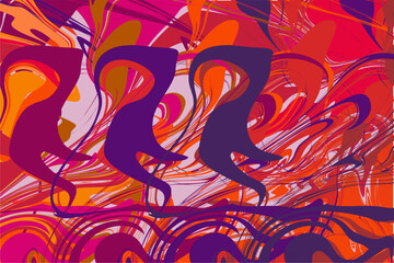 Obraz premium Abstract background, Waves of Emotion in a Fantasy World